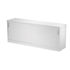 Mobile Agorà - basso - con ante scorrevoli - 185 x 46 x 73 cm - bianco