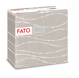 Tovagliolo linea AirLaid - carta - 40 x 40 cm - perla / tortora - Fato - conf. 50 pezzi