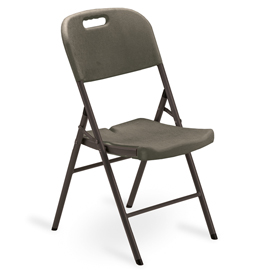 Sedia Horeca - pieghevole - 88 x 50 x 45 cm - acciaio/HDPE - noce - Garden Friend