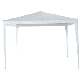 Gazebo Facile - 3 x 3 m - acciaio/PL - bianco - Garden Friend
