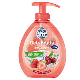 Sapone Gel - liquido - fragola/ciliegia - 300 ml - Fresh&Clean