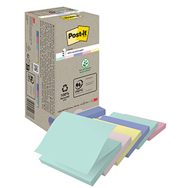 Blocco Post-it Z-Notes Green - R330-1RPT - 76 x 76 mm - colori pastello - 100 fogli - Post-it - conf. 16 pezzi