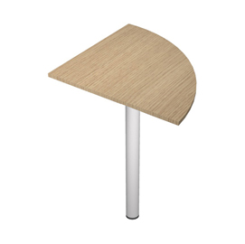 Angolare 90° Agorà Basic - gamba + supporto - per scrivanie - 80 x 80 cm - rovere