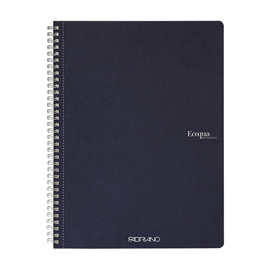 Maxiquaderno Ecoqua original - A4 - 90gr - 5mm - 70 fogli - blu scuro - spiralato - Fabriano