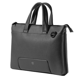 Borsa espandibile Gate Trended - con manici - 41 x 30 x 7 cm - ecopelle - nero - In Tempo