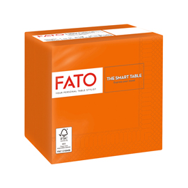 Tovagliolo - carta - 24 x 24 cm - 2 veli - arancio - Fato - conf. 100 pezzi