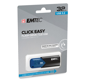 Emtec - Memoria USB B110 USB 3.2 Click&Easy - blu - ECMMD32GB113 - 32 GB
