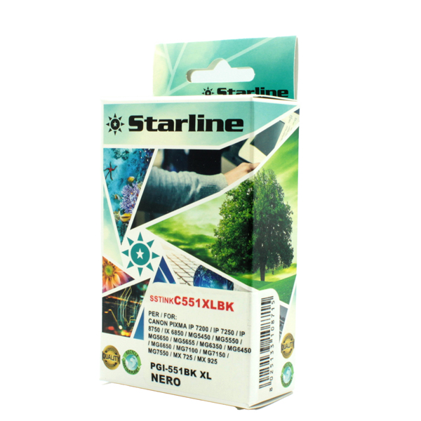 SSTINKC551XLBK Starline - Cartuccia ink - per Canon - Nero - CLI-551BK XL - 9