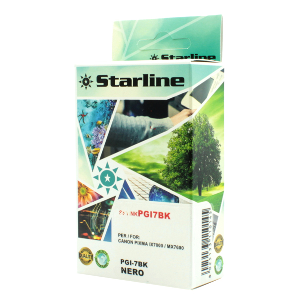 SSTINKPGI7BK Starline - Cartuccia ink - per Canon - Nero - PGI-7BK - 24ml