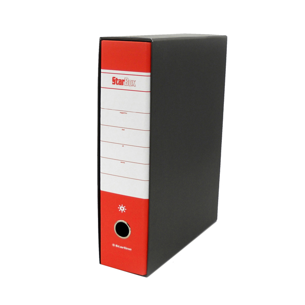 STL4001 Registratore Starbox - dorso 8 cm - protocollo 23 x 33 cm - rosso - Starline