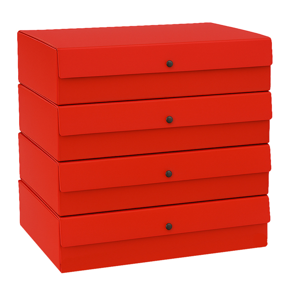 STL5000 Scatola progetto - dorso 4 cm - rosso - Starline