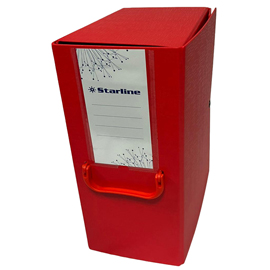 Scatola archivio con maniglia - dorso 16 cm - 25 x 35 cm - rosso - Starline