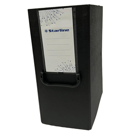Scatola archivio con maniglia - dorso 16 cm - 25 x 35 cm - nero - Starline