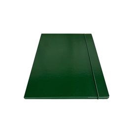 Cartella 3 lembi con elastico - 25 x 34 cm - dorso 1cm - verde - Starline