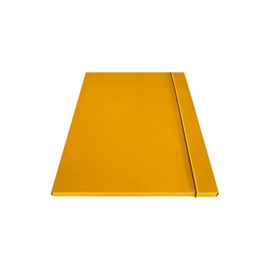 Cartella 3 lembi con elastico - 25 x 34 cm - dorso 1cm - giallo - Starline