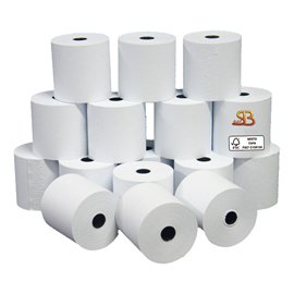 Rotolo per calcolatrice - 57 mm x 35 m - 60 gr - diametro esterno 60 mm - anima 12 mm - carta neutra - Sabacart - blister 10 pezzi