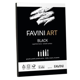 100784 Album collato Black - A4 - 320 gr - 10 fogli - Favini Art