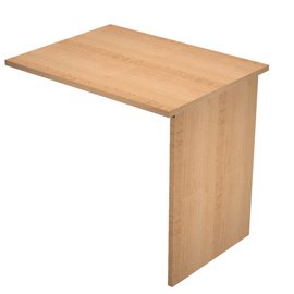 100791 Allungo reversibile dx/sx per scrivanie Easy - 80 x 60 cm - con fianchi pannello - Faggio