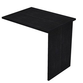 Allungo reversibile dx/sx per scrivanie Easy - 80 x 60 cm - con fianchi pannello - Nero venato