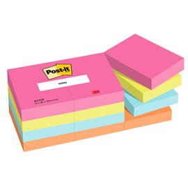 Blocco Post-it - 653-POP - 38 x 51 mm - 100 fogli - colori Popmistic - Post-it - conf. 12 pezzi