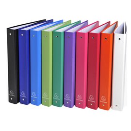 Raccoglitore - A4 - 4 anelli tondi diametro 30 mm - PP - colori assortiti - Exacompta