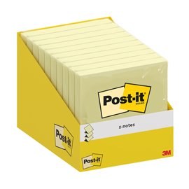 Blocco foglietti Post-it Z-Notes - 76 x 76 mm - giallo canary - 100 fogli - Post-it - conf. 10 blocchi