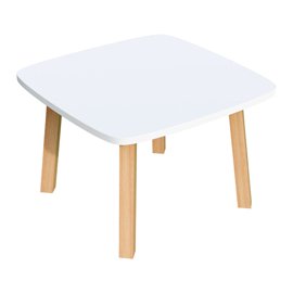 Tavolino attesa Woody - bianco - Paperflow