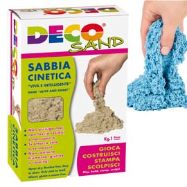 Sabbia cinetica Deco Sand - 1 kg - azzurro - Deco