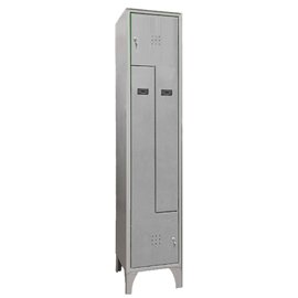 Armadio spogliatoio in metallo salvaspazio - a 2 ante a L - 40 x 50 x 195 cm - grigio - Fasma