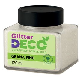 Glitter Bio grana fine - 120ml - iridescente - Deco