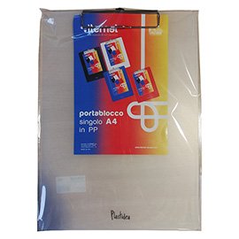 Portablocco con molla in metallo - copertina in PPL - A4 - grigio fumè - Iternet