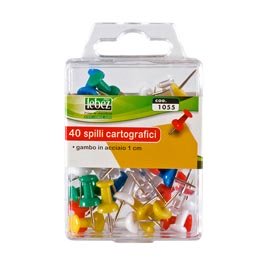 26041 Spilli cartografici a clessidra - colori assortiti - Lebez - conf. 40 pezzi