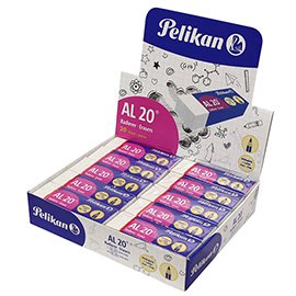 Gomma AL20 - bianca per matita - Pelikan - conf. 20 pezzi