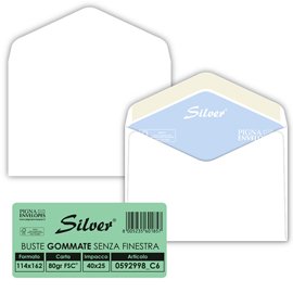 Busta Busta Silver Matic FSC - senza finestra - gommata - 11