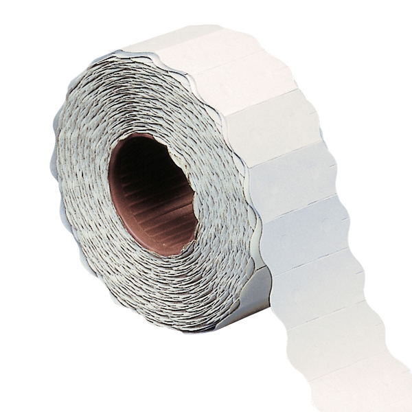 32496 Etichetta a onda - permanente - 26x12 mm - bianco - Markin - rotolo da 1500 etichette