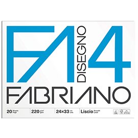 Album F4 - 24 x 33 cm - 20 fogli - 220 gr - liscio - Fabriano
