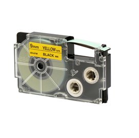37081 Nastro - 9 mm x 8 mt - nero/giallo - Casio