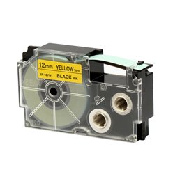 37084 Nastro - 12 mm x 8 mt - nero/giallo - Casio