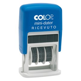 Timbro Mini Dater S160/L2 Datario + RICEVUTO - 4 mm - autoinchiostrante - Colop