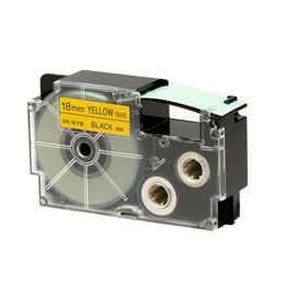 39242 Nastro - 18 mm x 8 mt - nero/giallo - Casio