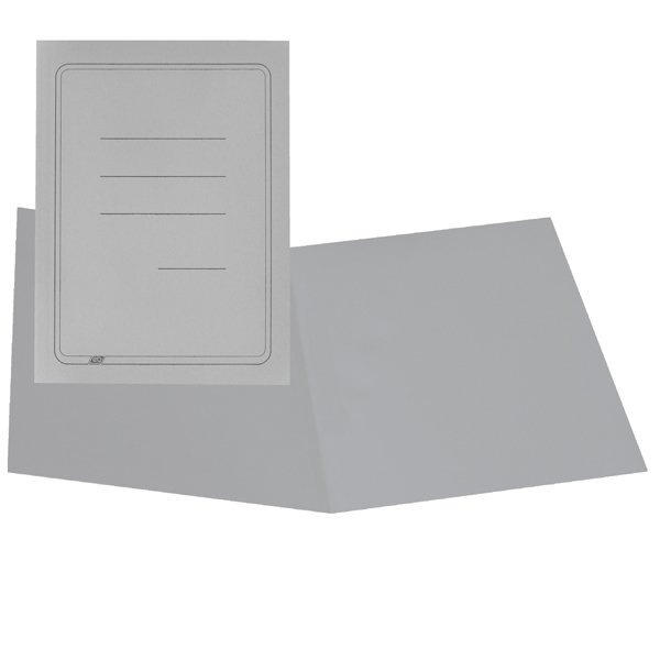 45662 Cartellina semplice con stampa - 145 gr - 25 x 34 cm - grigio - cartoncino manilla - Cartotecnica del Garda - conf. 100 pezzi