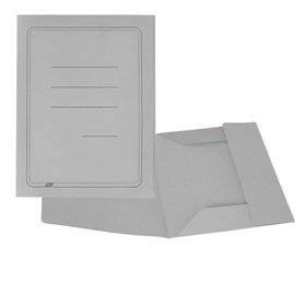 Cartellina 3 lembi con stampa - 200 gr - 25 x 33 cm - cartoncino manilla - grigio - Cartotecnica del Garda - conf. 50 pezzi