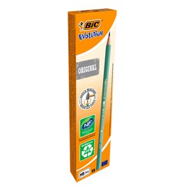 46444 Matita in resina Ecolutions Evolution Graphite 650 - gradazione HB - Bic - conf. 12 pezzi