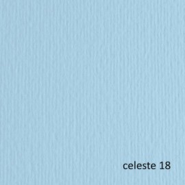 Cartoncino Elle Erre - 50 x 70 cm - 220 gr - celeste 118 - Fabriano - blister 20 fogli