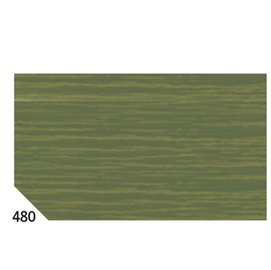 Carta crespa - 50 x 250 cm - 48 gr - verde oliva 480 - Rex Sadoch - conf.10 rotoli