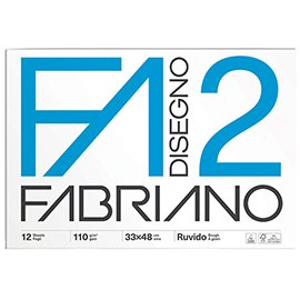 Album F2 - 33 x 48 cm - 12 fogli - 110 gr - ruvido - collato - Fabriano
