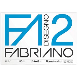 47081 Album F2 - 33 x 48 cm - 12 fogli - 110 gr - liscio squadrato - collato - Fabriano