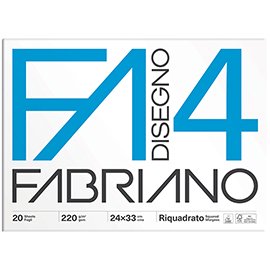 Album F4 - 24 x 33 cm - 20 fogli - 220 gr - liscio squadrato - Fabriano