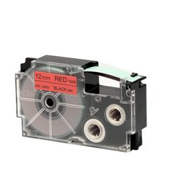 47141 Nastro - 12 mm x 8 mt - nero/rosso - Casio