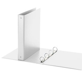 Raccoglitore Europa - 22 x 30 cm - 4 anelli tondi 30 mm - dorso 4 cm - bianco - Favorit